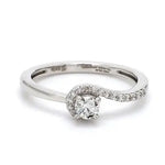 Load image into Gallery viewer, 20 Pointer Designer Curvy Solitaire Platinum Ring for Women JL PT 576   Jewelove.US
