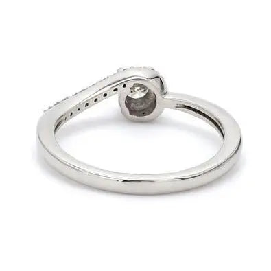 20 Pointer Designer Curvy Solitaire Platinum Ring for Women JL PT 576   Jewelove.US