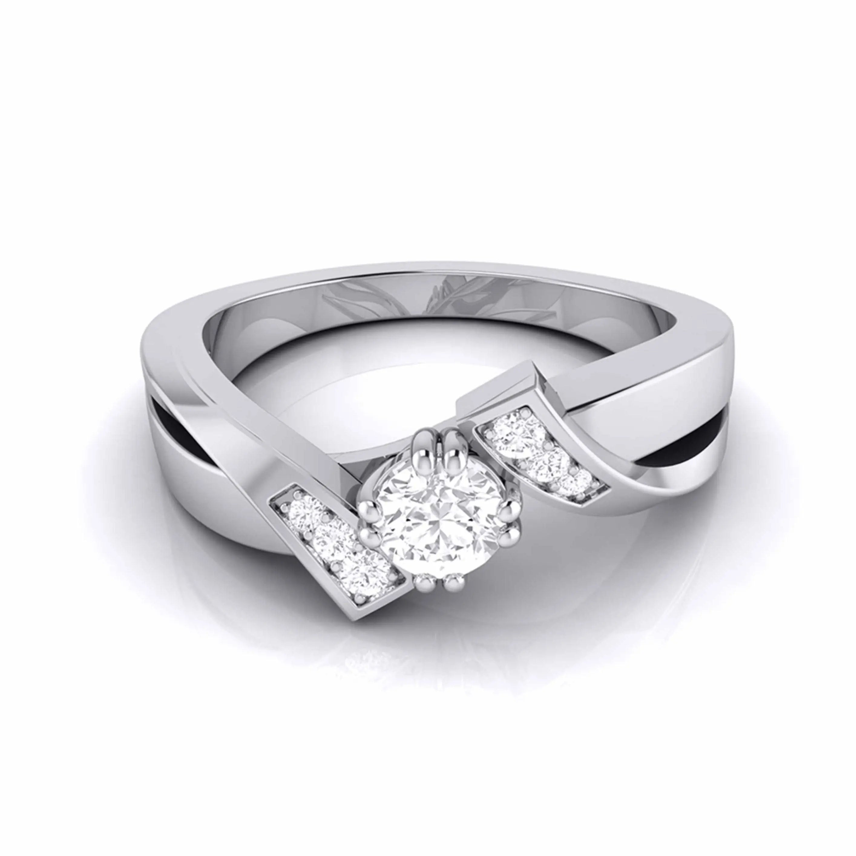 20-Pointer Designer Platinum Diamond Engagement Ring JL PT G 104   Jewelove.US