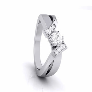 20-Pointer Designer Platinum Diamond Engagement Ring JL PT G 104   Jewelove.US