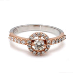 Load image into Gallery viewer, 20 Pointer Halo Diamond Solitaire Platinum Engagement Ring JL PT 582 - RG   Jewelove.US
