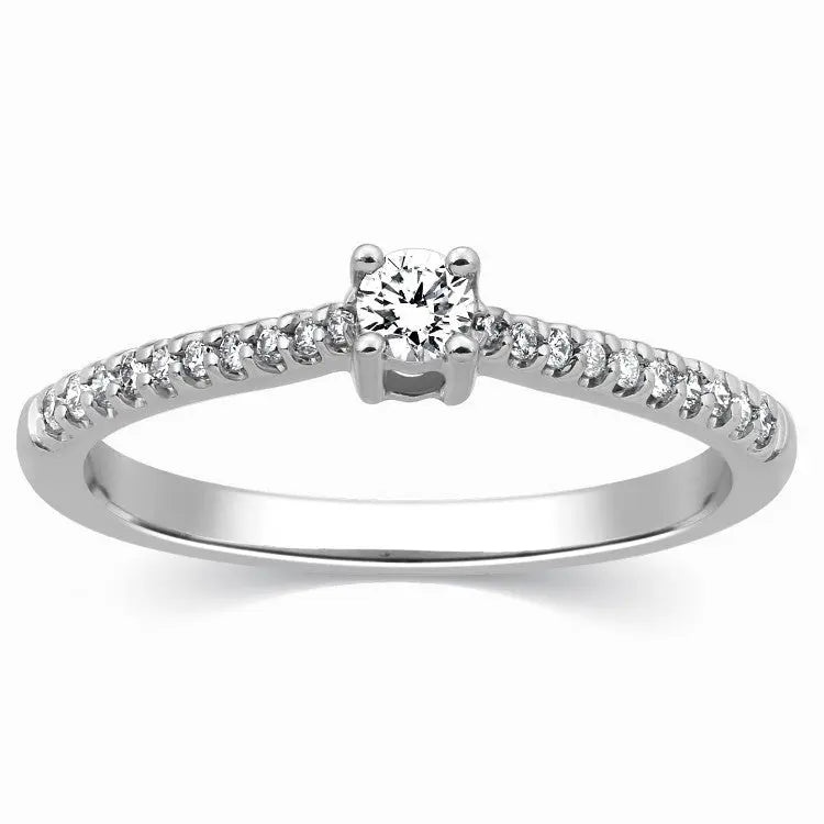 20 Pointer Platinum Solitaire Ring for Women JL PT 307   Jewelove