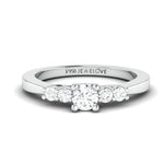 Load image into Gallery viewer, 20 Pointer Solitaire Platinum Ring with Diamond Accents for Women JL PT 323   Jewelove.US
