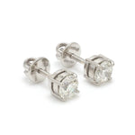 Load image into Gallery viewer, 20 pointer Solitaire Diamond Earrings in Platinum JL PT E 152   Jewelove
