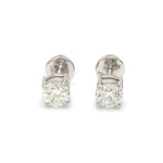 Load image into Gallery viewer, 20 pointer Solitaire Diamond Earrings in Platinum JL PT E 152   Jewelove
