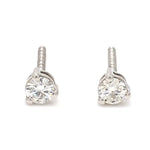 Load image into Gallery viewer, 20 pointer Solitaire Diamond Earrings in Platinum JL PT E 152   Jewelove
