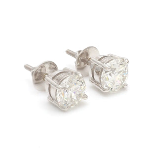 20 pointer Solitaire Diamond Earrings in Platinum JL PT E 152   Jewelove