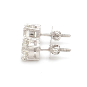 20 pointer Solitaire Diamond Earrings in Platinum JL PT E 152   Jewelove