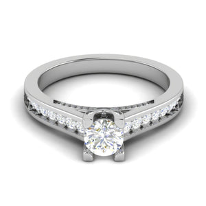 50-Pointer Solitaire Diamond Shank Platinum Ring JL PT RP RD 140-A