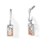 Load image into Gallery viewer, Evara Platinum Rose Gold Diamonds Earrings for Women JL PT E 314   Jewelove.US
