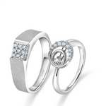 Load image into Gallery viewer, Platinum Love Bands Diamond Rings for Couple JL PT 1259   Jewelove
