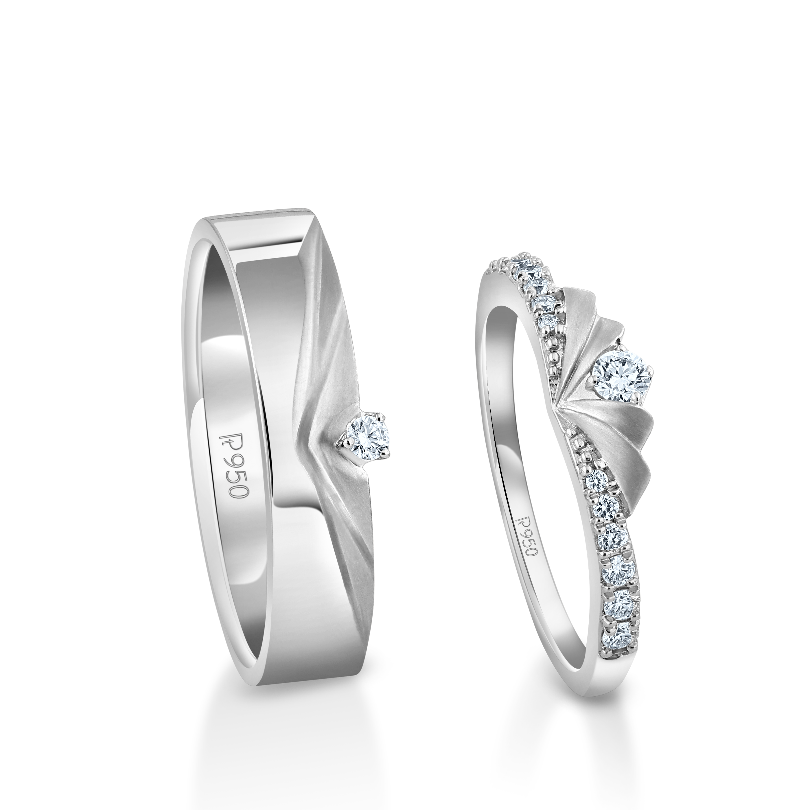 Designer Platinum Diamonds Rings for Couple JL PT 1260   Jewelove