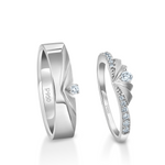 Load image into Gallery viewer, Designer Platinum Diamonds Rings for Couple JL PT 1260
