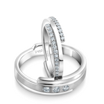 Load image into Gallery viewer, Designer Platinum Love Bands Diamonds Rings JL PT 1263   Jewelove
