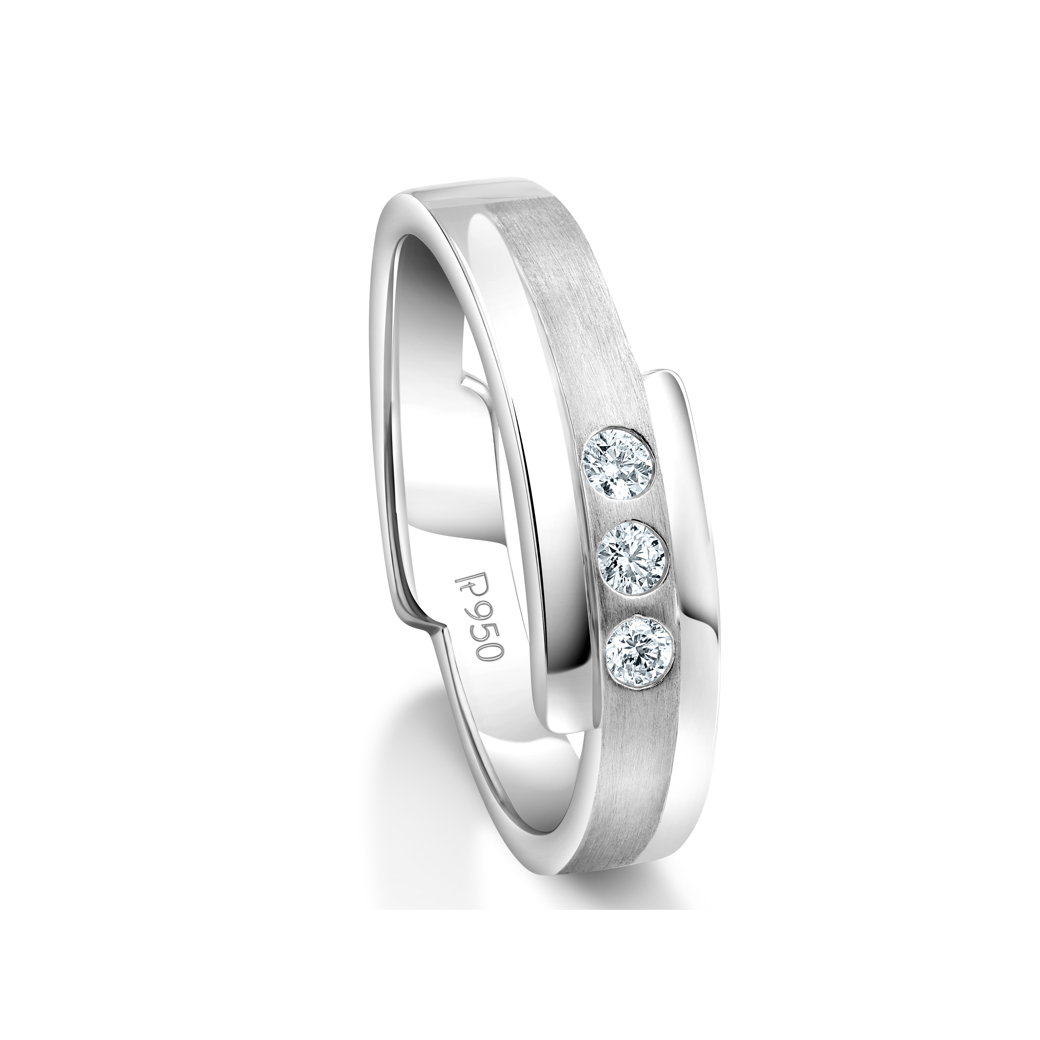 Designer Platinum Love Bands Diamonds Rings JL PT 1263   Jewelove