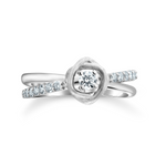 Load image into Gallery viewer, Designer Platinum Love Bands Diamonds Couple Rings JL PT 1265   Jewelove
