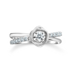 Load image into Gallery viewer, Designer Platinum Love Bands Diamonds Couple Rings JL PT 1265
