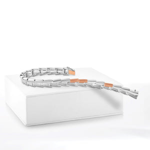 Men of Platinum | Designer Platinum Bracelet with Rose Gold for Men JL PTB 1187   Jewelove.US