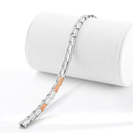 Load image into Gallery viewer, Men of Platinum | Designer Platinum Bracelet with Rose Gold for Men JL PTB 1187   Jewelove.US
