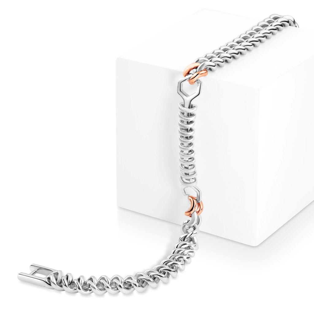 Platinum | Designer Platinum Bracelet with Rose Gold for Men JL PTB 1189   Jewelove.US