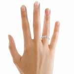 Load image into Gallery viewer, 25 Pointer Platinum Solitaire Cathedral Ring for Women JL PT 330   Jewelove.US
