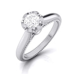 Load image into Gallery viewer, 25-Pointer Platinum Solitaire Engagement Ring with Milgrain Touch JL PT G 111   Jewelove.US
