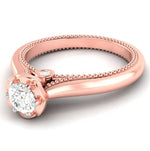 Load image into Gallery viewer, 25-Pointer Solitaire Rose Gold Milgrain Touch Ring JL AU G 111R   Jewelove.US
