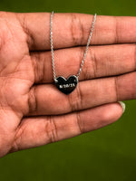 Load image into Gallery viewer, Custom Platinum Heart Pendant with Engraving Chain
