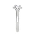 Load image into Gallery viewer, 1-Carat Lab Grown Solitaire Halo Diamond Platinum Engagement Ring JL PT LG G WB5996E-B
