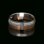 Load image into Gallery viewer, Platinum Love Bands with Rose Gold Ring JL PT 1420
