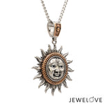 Load image into Gallery viewer, Sun Om Pendant | Platinum + Rose Gold JL PT P 375
