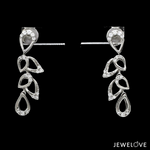 Load image into Gallery viewer, Platinum Evara Diamond Necklace &amp; Earrings Set JL PT NE 341  Earrings-only-VVS-GH Jewelove.US
