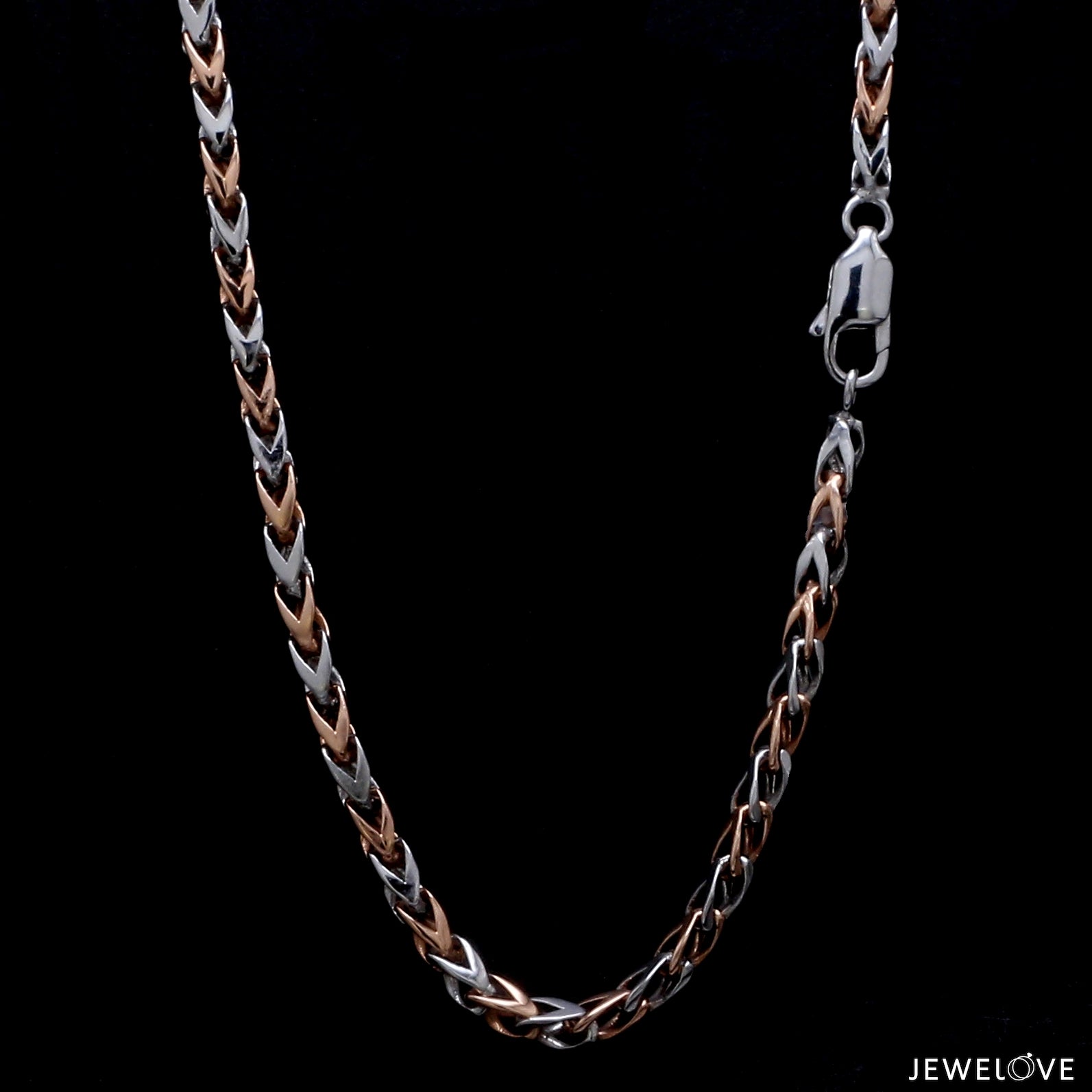 3.25mm Platinum Rose Gold Chain for Men JL PT CH 1407