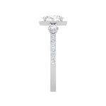 Load image into Gallery viewer, 70-Pointer Oval Shape Solitaire Halo Diamond Accents Platinum Ring JL PT IM1702-B   Jewelove.US
