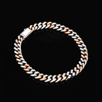 Load image into Gallery viewer, Men of Platinum | 7mm Platinum 18K Rose Gold Cuban Bracelet for Men JL PTB 1366

