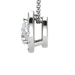 Load image into Gallery viewer, 50-Pointer Pear Solitaire Cut Platinum Diamond Pendant JL PT PF PS 111-A   Jewelove.US
