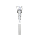 Load image into Gallery viewer, 1-Carat Lab Grown Solitaire Diamond Shank Platinum Ring JL PT RP RD LG G 140-B
