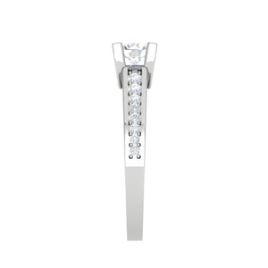 1-Carat Lab Grown Solitaire Diamond Shank Platinum Ring JL PT RP RD LG G 140-B