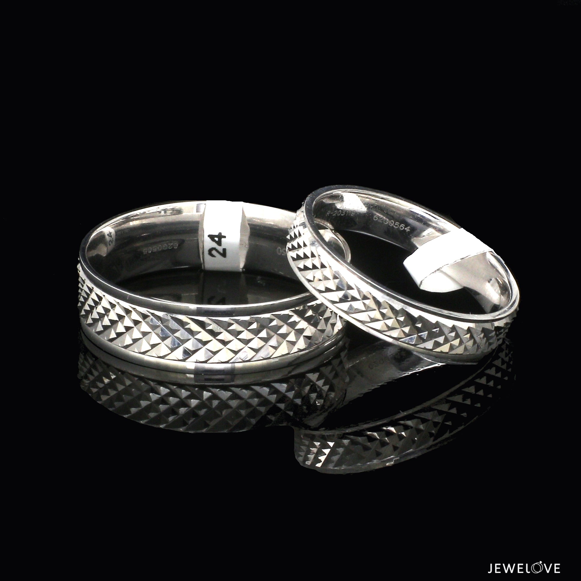 Platinum Love Bands Couple Rings JL PT 1423
