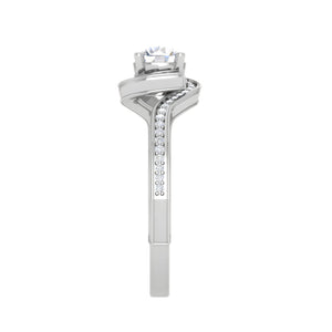 70-Pointer Solitaire Halo Diamond Shank Platinum Ring JL PT RP RD LG G 178-A