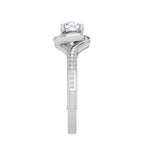 Load image into Gallery viewer, 1-Carat Solitaire Halo Diamond Shank Platinum Ring JL PT RP RD LG 178-B
