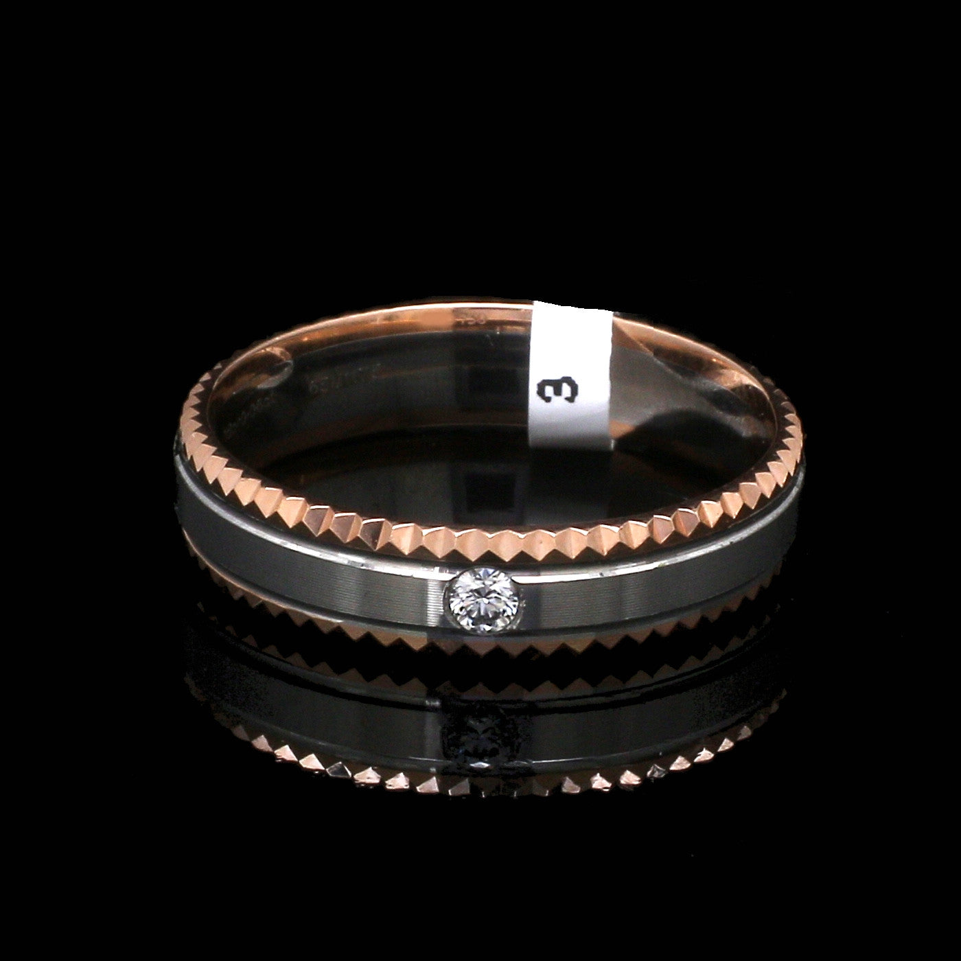 Platinum Rose Gold Diamond Ring JL PT 1419