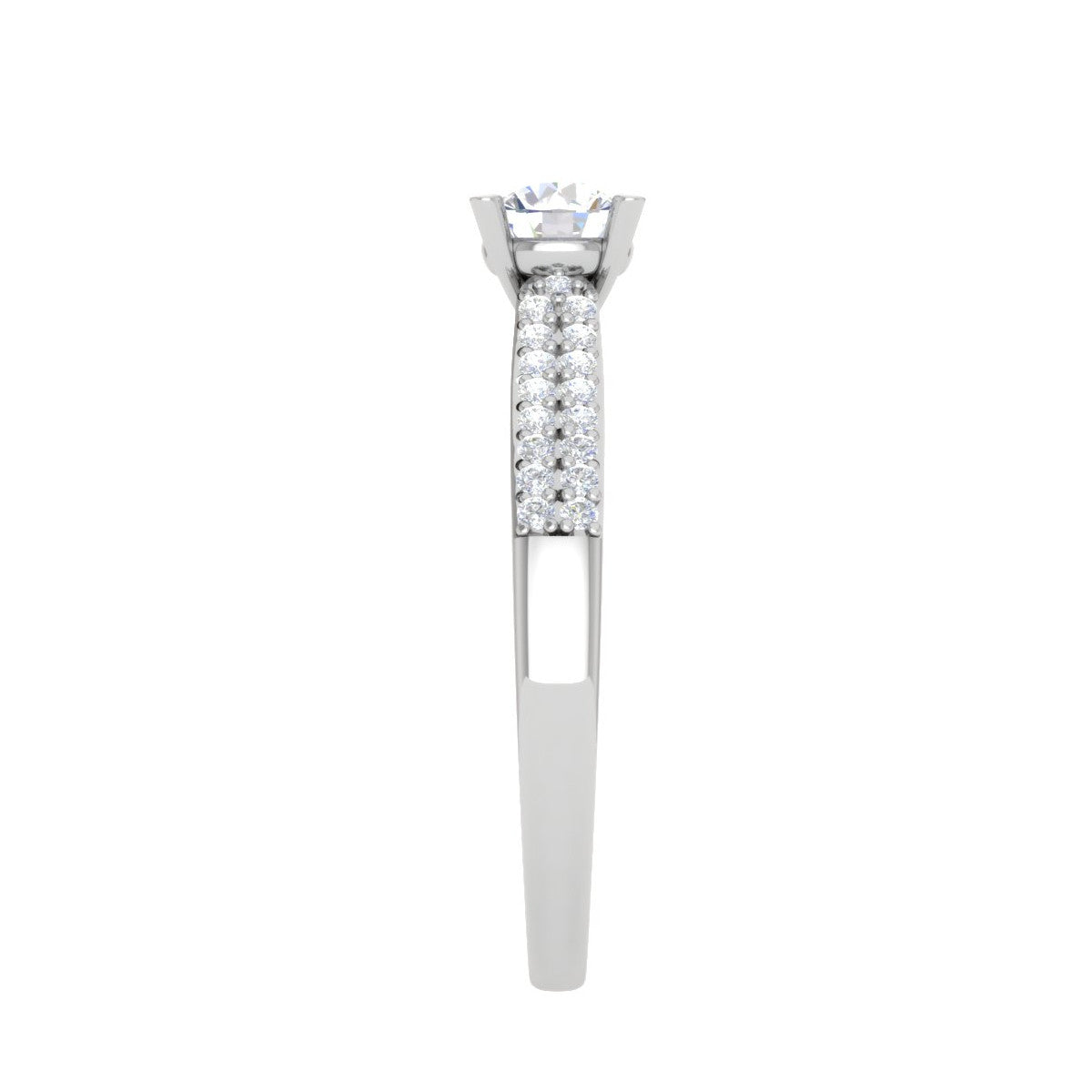 70-Pointer Lab Grown Solitaire Diamond Split Shank Platinum Ring JL PT RP RD LG G 152-A