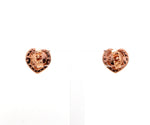 Load image into Gallery viewer, 18K Rose Gold Heart Earrings with Pink &amp; White Diamond JL AU PD 102   Jewelove.US

