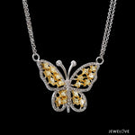 Load image into Gallery viewer, Natural Fancy Color Yellow Diamond Butterfly Pendant Chain Set for Women JL AU PE YD 101
