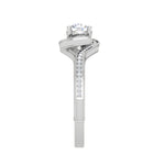 Load image into Gallery viewer, 50-Pointer Solitaire Halo Diamond Shank Platinum Ring JL PT RP RD LG G 178
