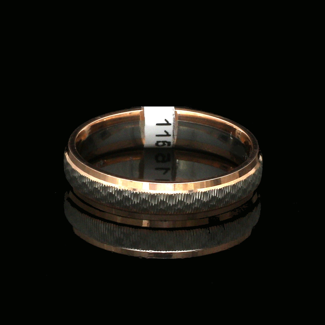 Platinum Love Bands with Rose Gold Ring JL PT 1417