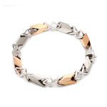 Load image into Gallery viewer, Men of Platinum | 7.75mm Platinum Rose Gold Bracelet for Men JL PTB 1358
