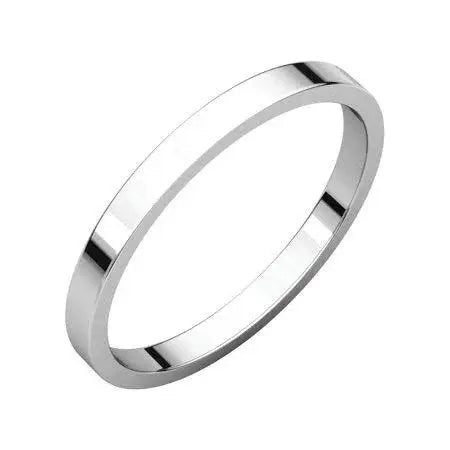 2mm Flat Platinum Wedding Ring JL PT 222-Flat   Jewelove.US