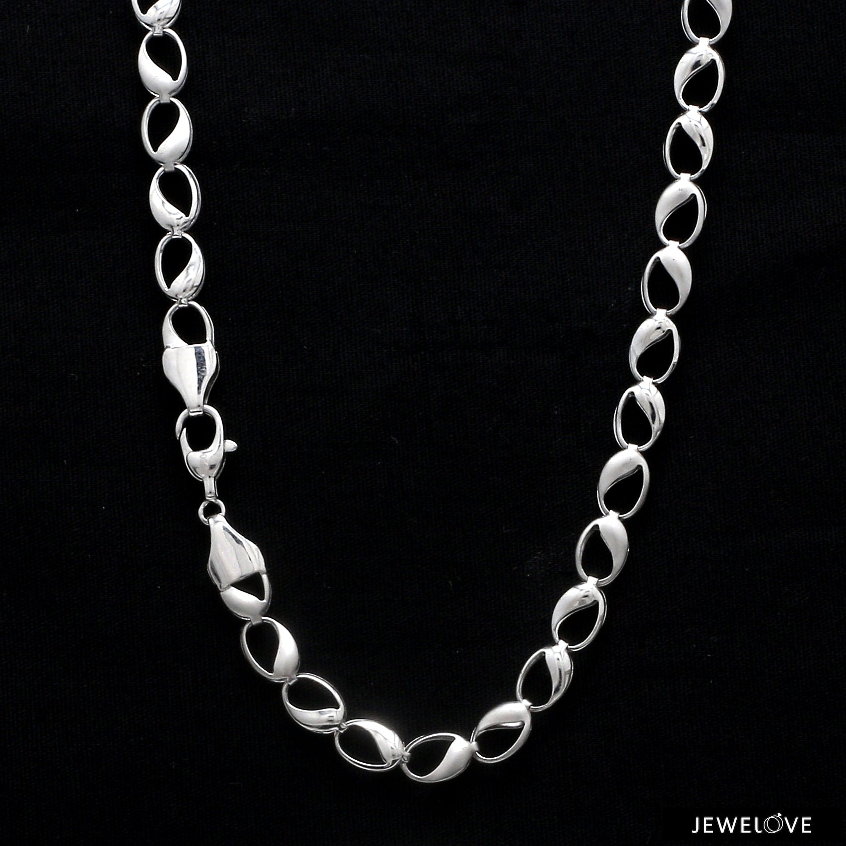 Platinum Hi-Polish & Matte Finish Links Chain for Men JL PT CH 1193   Jewelove.US